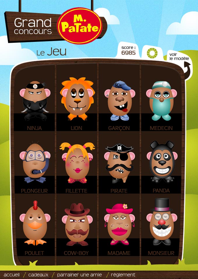 Sarah Ruimy Webdesigner Graphiste Freelance - Web - M. Patate jeu
