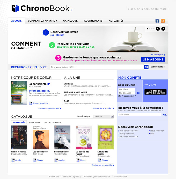 Sarah Ruimy Webdesigner Graphiste Freelance - Web - Chronobook accueil