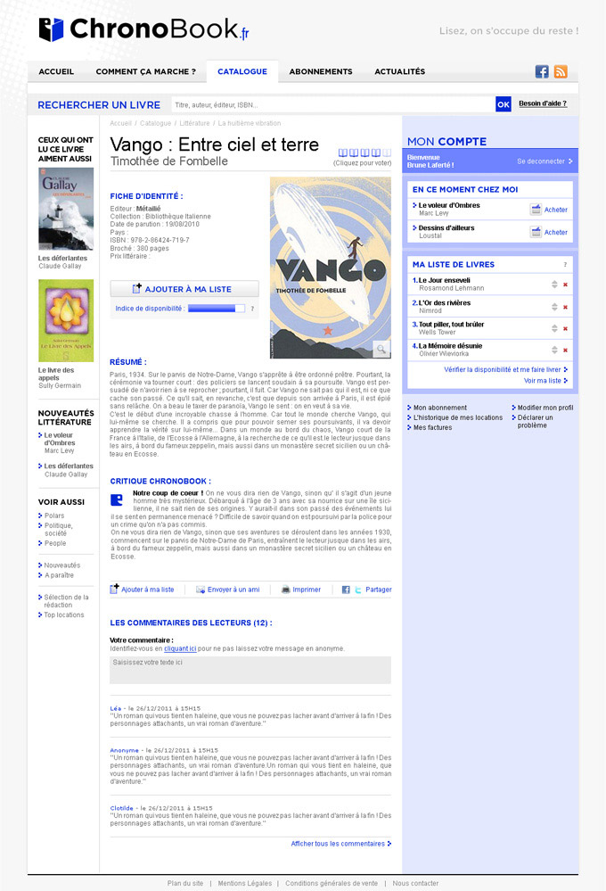 Sarah Ruimy Webdesigner Graphiste Freelance - Web - Chronobook livre
