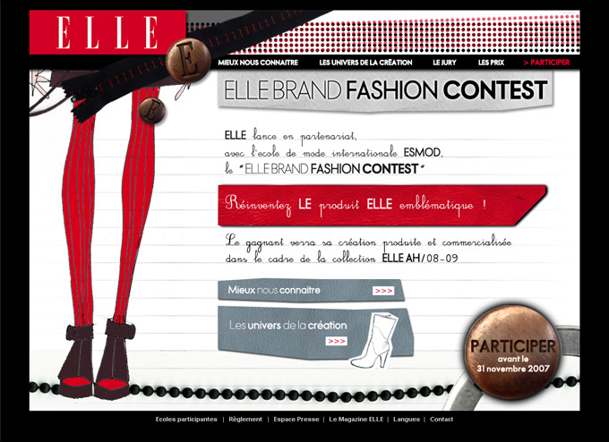 Sarah Ruimy Webdesigner Graphiste Freelance - Web - Mini-site Elle