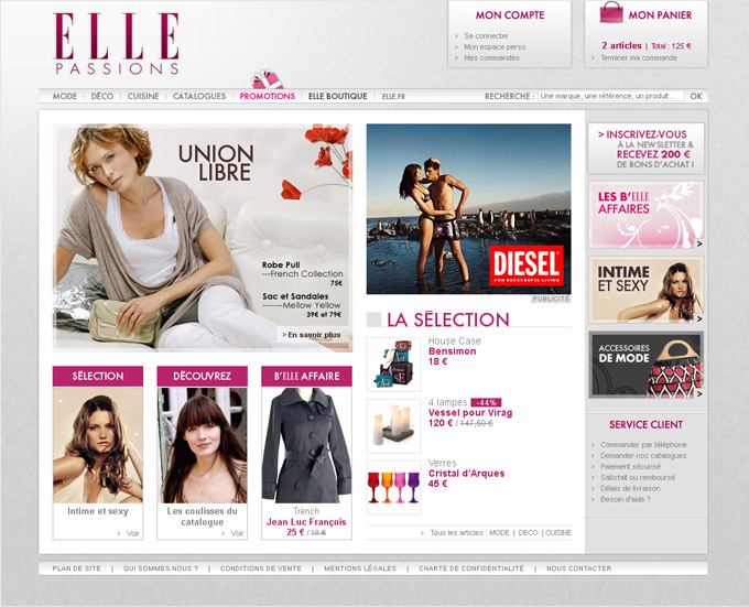 Sarah Ruimy Webdesigner Graphiste Freelance - Web - Elle Passions accueil