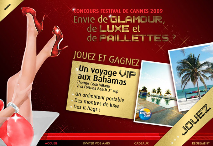 Sarah Ruimy Webdesigner Graphiste Freelance - Web - Festival de Cannes accueil