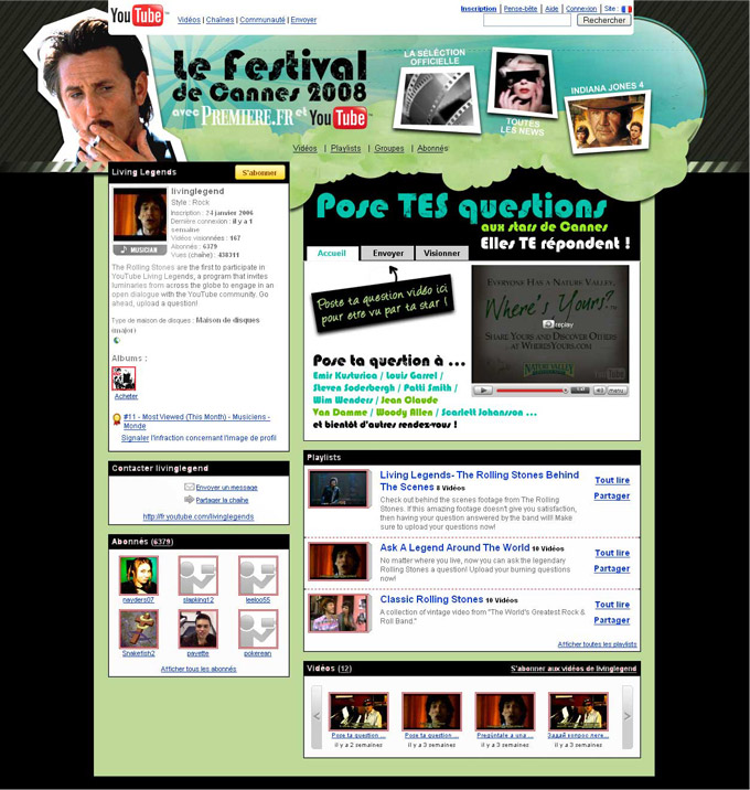 Sarah Ruimy Webdesigner Graphiste Freelance - Web - Mini-site Premiere Youtube
